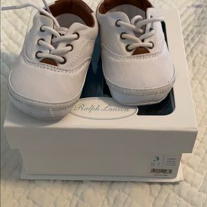 Ralph Lauren baby canvas white sneaker size 3
